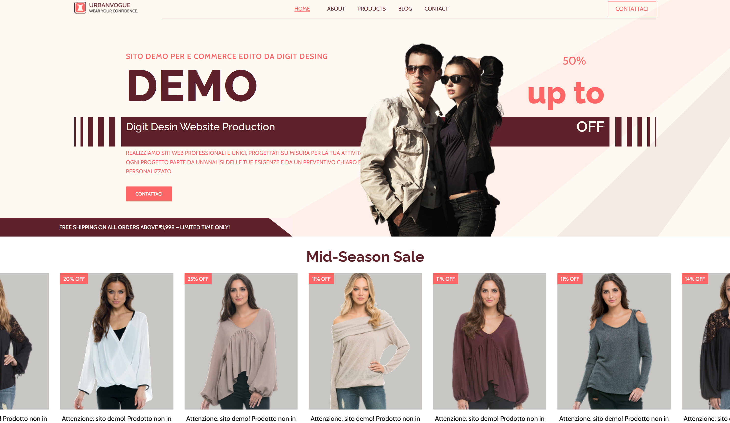 Demo E-commerce Moda & Vestiti