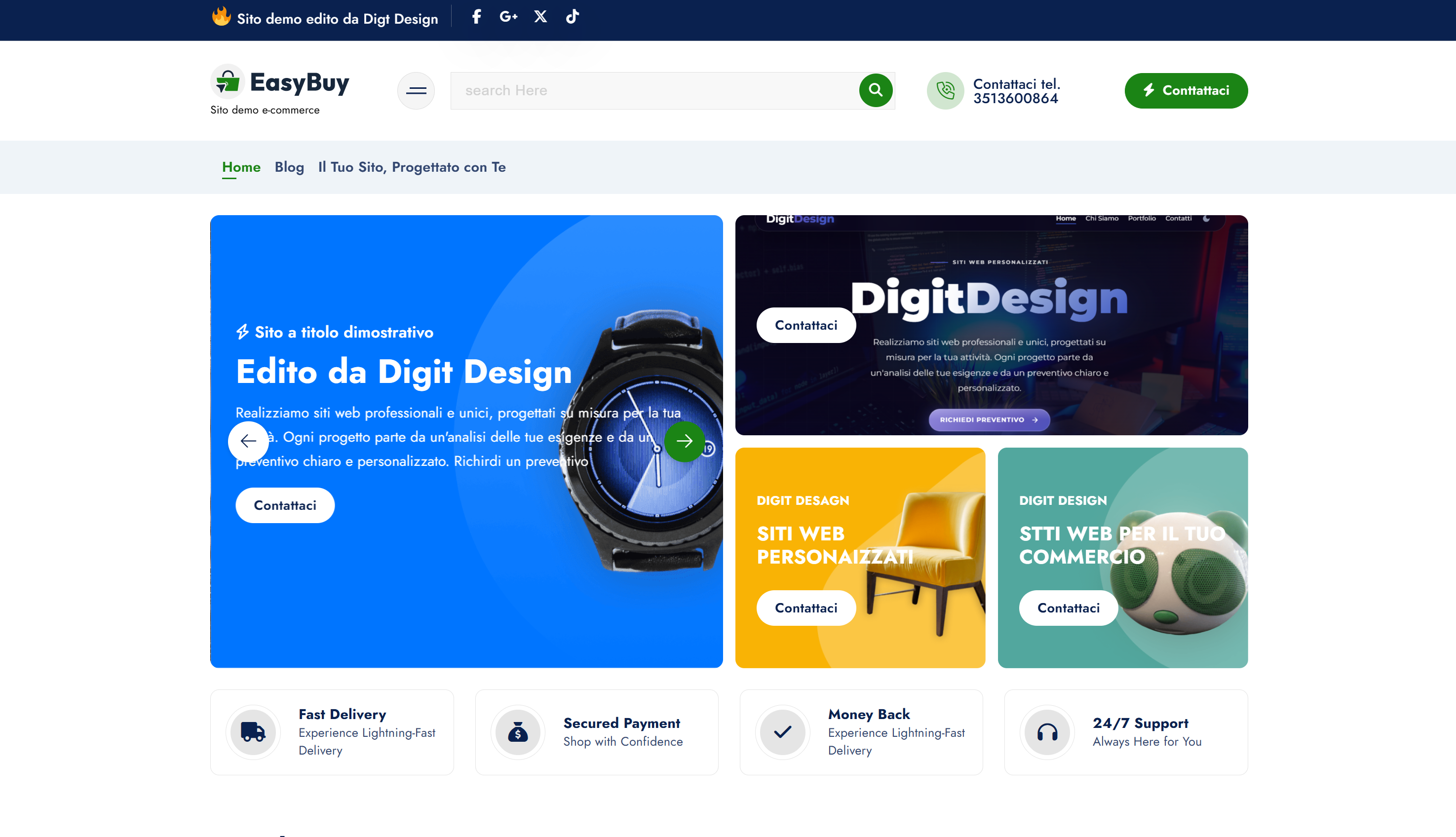 Demo E-commerce Oggetti & Gadget